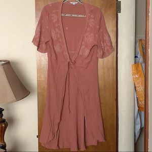 Short sleeve tie kimono